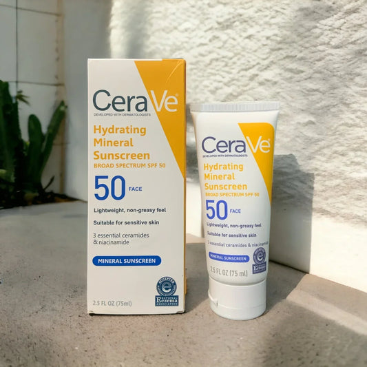 CeraVe Hydrating Mineral Sunscreen | SPF 50 | Suitable For Sensitive Skin Type