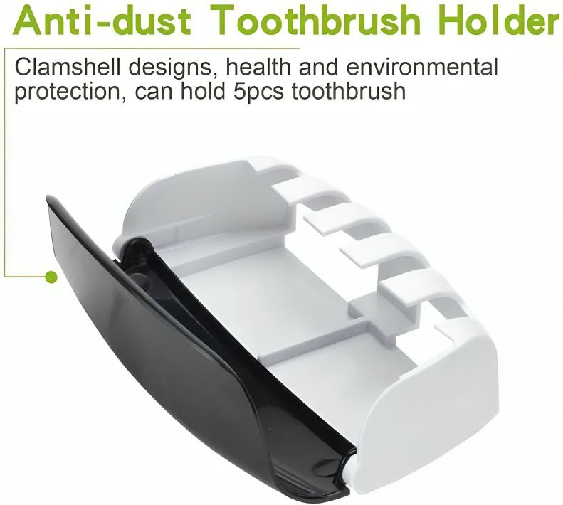 Toothpaste Dispenser With Toothbrush Holder | Dust Proof