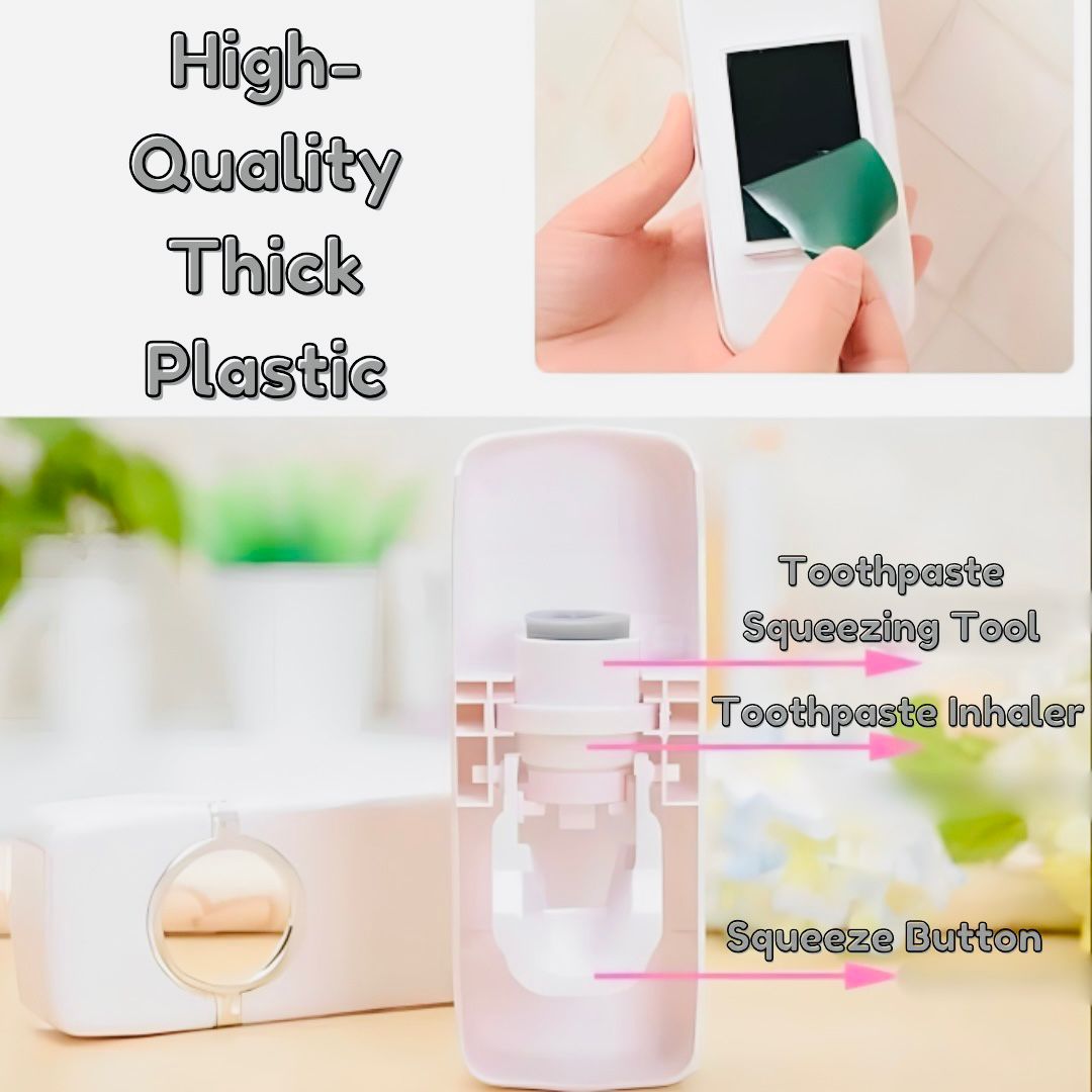 Toothpaste Dispenser With Toothbrush Holder | Dust Proof