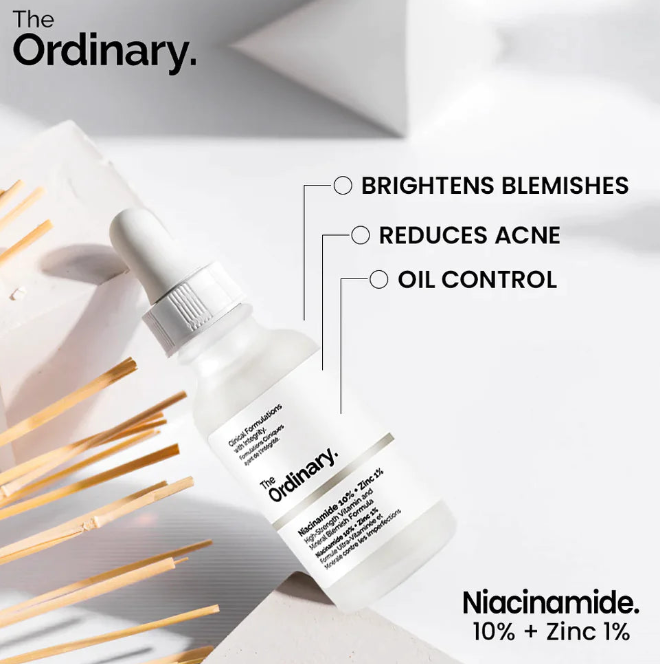 THE ORDINARY NIACINAMIDE 10% + ZINC 1% (30 ML) WITH BATCH CODE